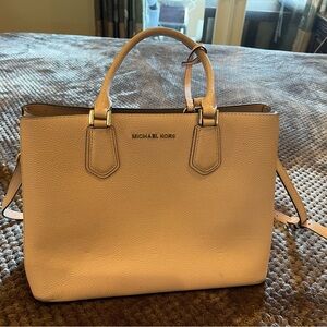 Michael Kors Cream Leather Tote Bag